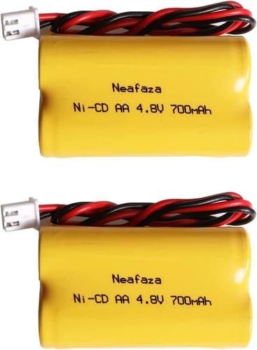 2 Baterias  4.8v 700mah Ni-cd Para Emergi-lite Mag93nc487