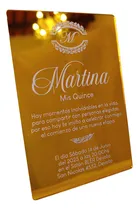 Comprar Invitaciones En Naranja Espejadas En Acrílico Impresas Color