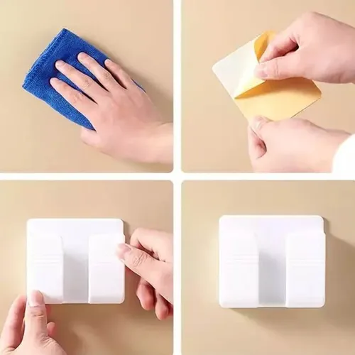 10 Suporte De Parede Para Celular Controle Plástico Branco