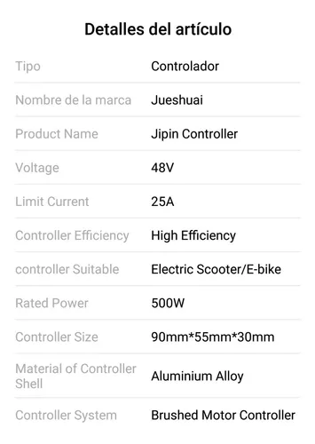 Controlador De Scooter E_bike 500w 48v 25a Migo Hyper