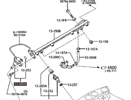 Imagen 2 de 2 de Regulador Bomba De Gasolina Combustible Mazda Bt50 B2600