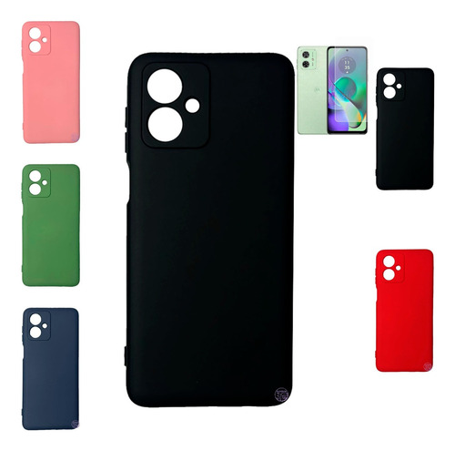 Funda Protector Silicona Moto Motorola G54 Mas Vidrio