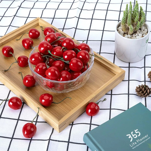 W Cereza Artificial, Fruta Artificial For Decoración, 100