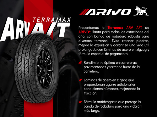 Kit 4 Llantas 235/75r15 Terramax Arv A/t Arivo 109s