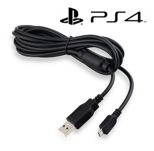 Cable De Carga Joystick Ps4 Play 4 Celular Usb Con Filtro Once