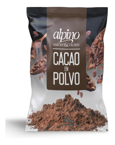 Imagen 1 de 4 de Cacao En Polvo Amargo Alpino X 180 Gr Reposteria Belgrano