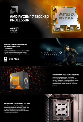 Kit Upgrade Ryzen 7 7800X3D + Placa Mãe MSI B650M Project