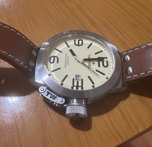 Reloj Tw Steel Canteen Café Miel Acero Inoxidable Crema (Usado)