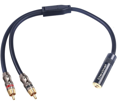 Devinal Rca A 1/8 Hembra Cable Y, Hembra De 3,5 Mm A Dobl...