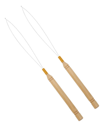2x Loop Threaders Extensão Do Cabelo Threading Ferramenta