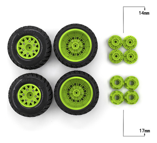 Neumáticos Rc Car Con Control Remoto, 4 Piezas De Repuesto P