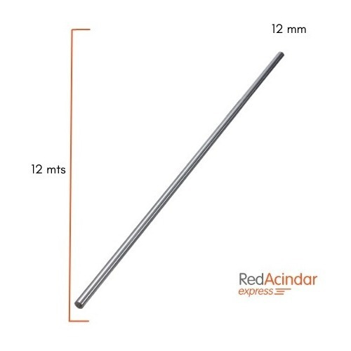 Imagen 2 de 5 de Hierro Liso Macizo Redondo De 12mm X 12mt