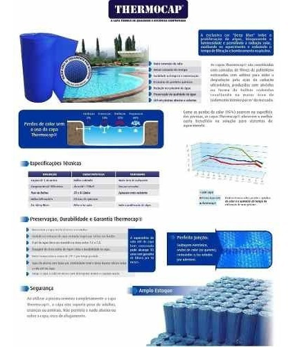 Imagem 8 de 9 de Capa Térmica 4,0x10,0 Bolha Flutuante P/ Piscina K103