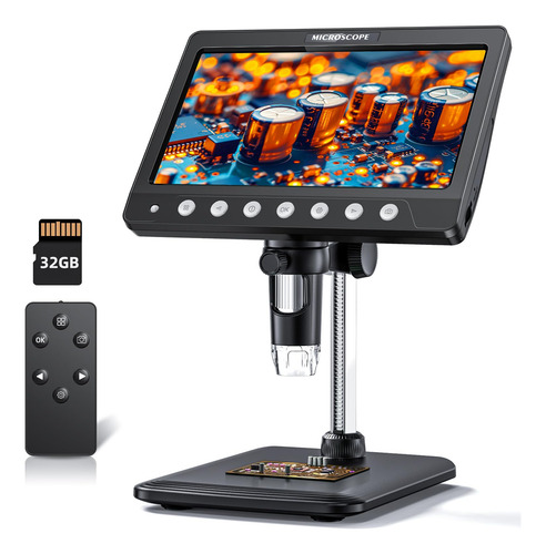 Microscópio Digital Winwend 1200x Com Tela Ips Hd De 7 De 3