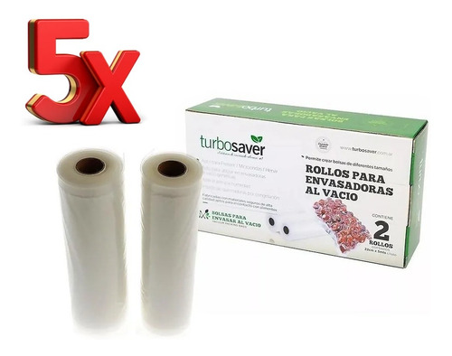 Imagen 1 de 5 de Rollos X10 Br2205 Bolsas Gofradas 22cmx5m Envasadora Vacío