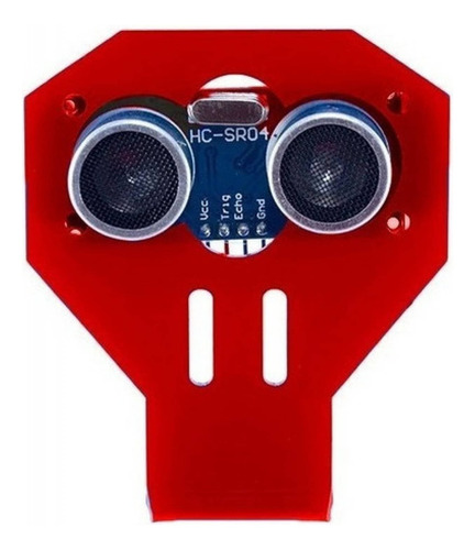 Sensor Ultrasonico Hc-sr04 + Soporte Acrílico Rojo