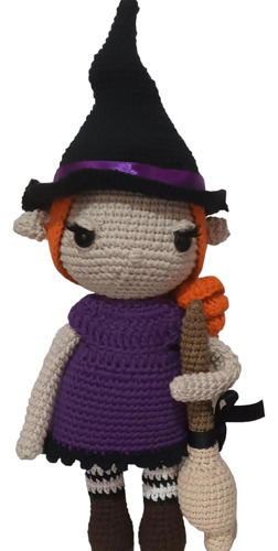 Muñeca Bruja Linda Tejida A Crochet 