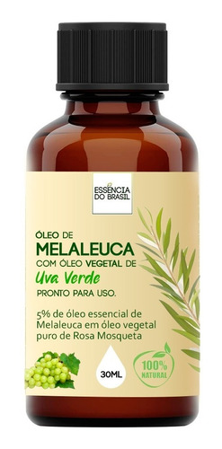 Óleo De Melaleuca Com Uva Verde 30ml - Pronto Para Uso