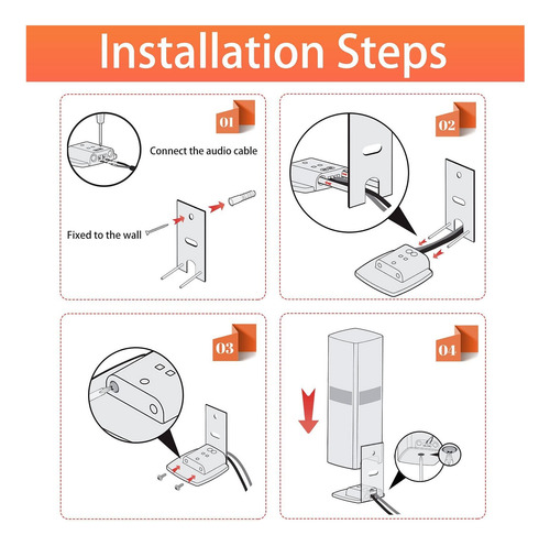 Soportes De Pared De Dinghose Compatibles Con Altavoces De