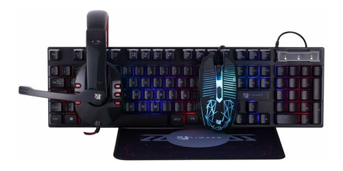 Combo Gamer Gaming 4 En 1 Teclado+mouse+auriculares+mousepad