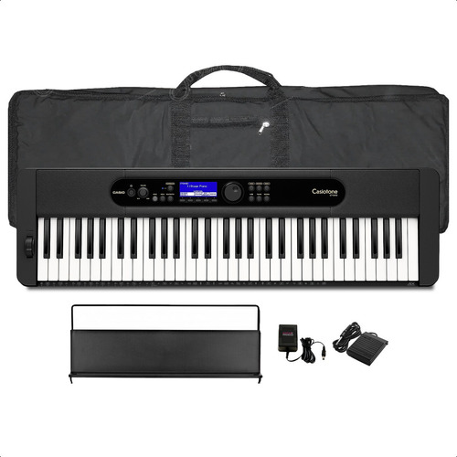 Organo Teclado Casio Ct-s410 Sensitivo Atril Funda Pedal