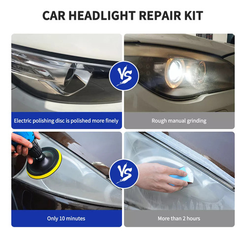 Kit De Restauração De Farol De Carro Para Lente De Polimento