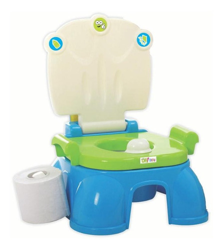 Pelela Adaptador Inodoro Ok Baby Niños 3 En 1 Mi Cielo Azul