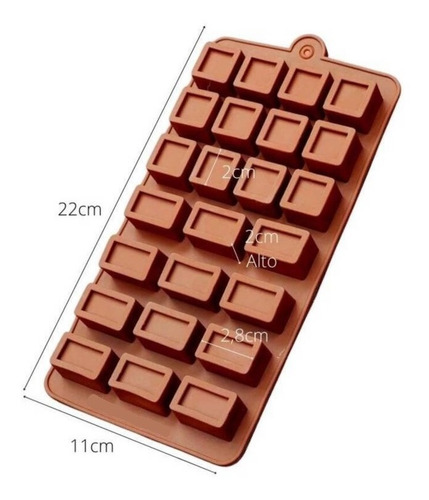 Moldes De Silicona Moldes Para Chocolates Cuadrados 24 Cavid