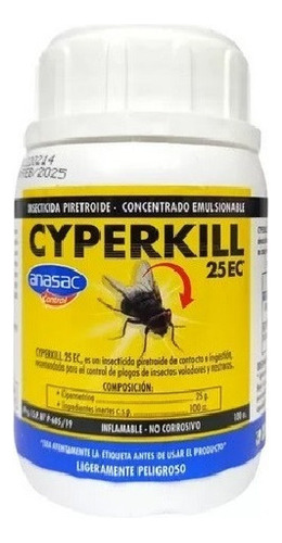 Cyperkill 25ec Anasac 100cc Insecticida