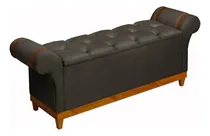 Comprar Recamier Baú Banco Divã Atenas Luxo 1,50m Moderno Para Quarto E Sala Closet Sapateira Cinza NE Moveis Quarto De Casal