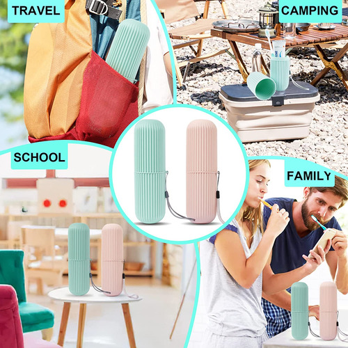 Estuche Para Cepillo Para Polvo De Dientes De Viaje, Soporte