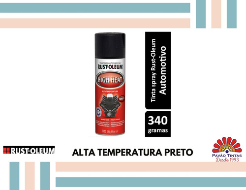 Spray Preto Fosca Alta Temperatura Até 1.093 ºc - Rust Oleum