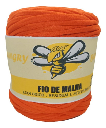 Fio De Malha Residual 1kg Artesanato Croche Trico Tear Cores Cor Laranja Squash