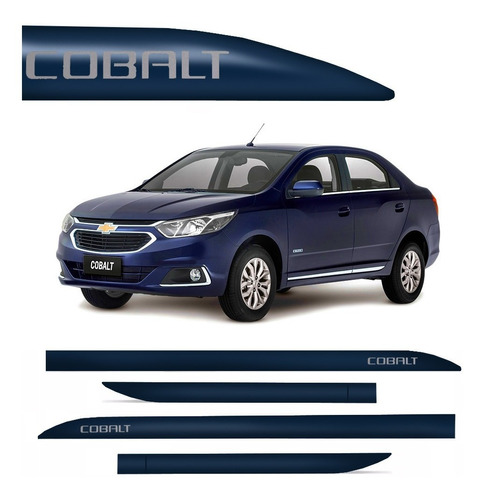 Novo Friso Lateral Slim Chevrolet Cobalt Azul Blue Eyes 2017