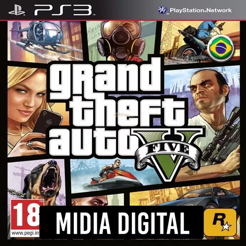 GTA 5 Grand Theft Auto V Jogos Ps3 PSN Digital Playstation 3