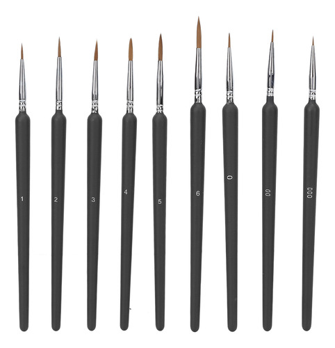 Juego De 9 Brochas Para Decoración De Uñas, Diseño De Líneas