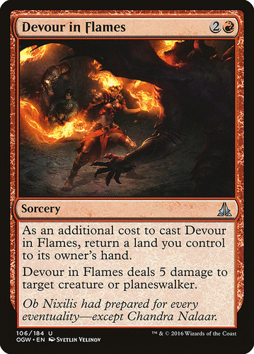 Carta Magic Devour In Flames X 4 Unidades Playset Mtg