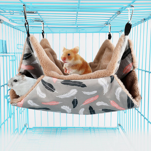 2 Hamster Hurón Rata Ardilla Hamaca Hang Cage Nest Los