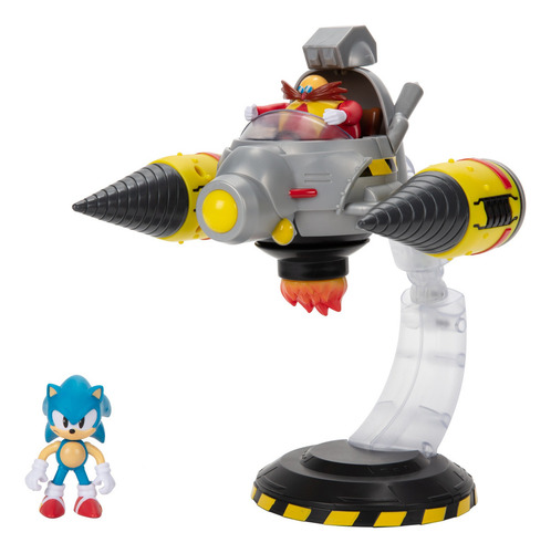 Set Batalla Sonic The Hedgehog Vs Vehiculo Egg Mobile Eggman