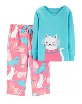 Pijama, 2 Piezas De Algodón Y Polar, Carters, Importadas