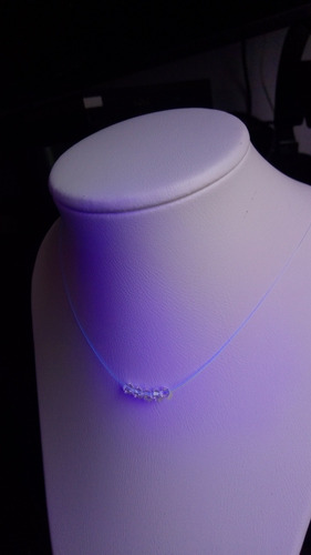 Collar En Nylon Swarovski Y Plata