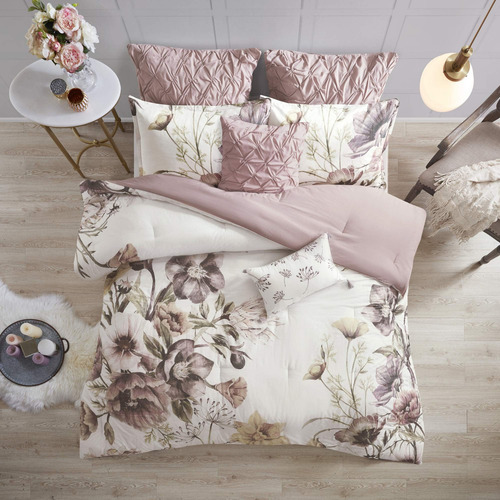 Conjunto De Edredom De Mistura De Algodão Madison Park Cass