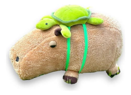 Peluche De Carpincho Capibara Con Tortuga