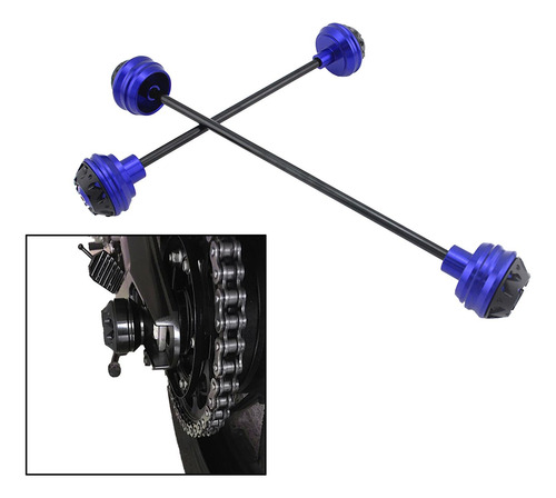 Cnc Aleación De Aluminio Delantero Y Trasero Rueda Azul