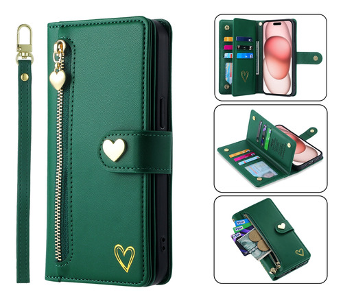 Funda Para Teléfono Móvil Con Solapa De La Serie Zte Con Tarjetero Y Correa Para La Muñeca