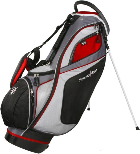 Bolsa Con Soporte Para Palos De Golf  Powerbilt  Negro Rojo