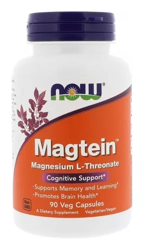 Now Foods, Magtein Magnesium L-theonate, 90 Cápsulas Sabor Sem Sabor