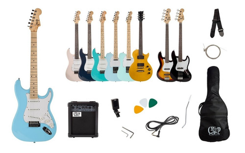 Imagen 8 de 9 de Pack Guitarra Stratocaster Y Amplificador Creep Completo Dbl
