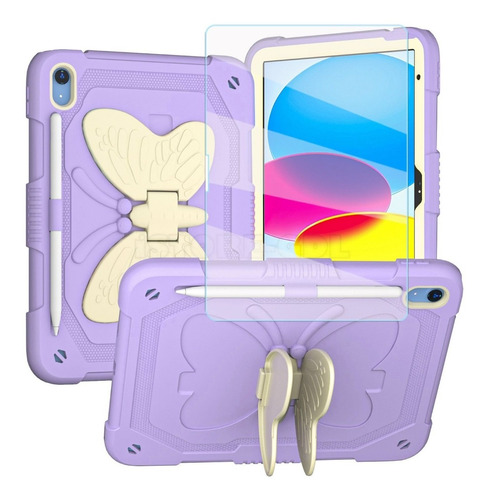 Mica + Uso Rudo Mariposa Para iPad 10 10th 10.9 2022 A2696