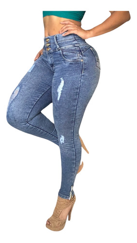 Jeans Colombiano Levanta Pompa Push Up Strech